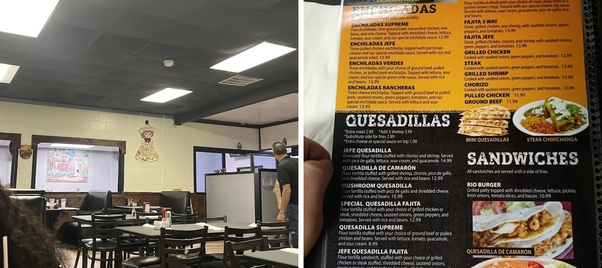 Mi Ranchero Menu